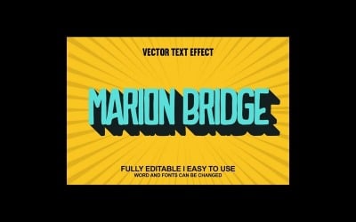Marion Bridge Fully Editable Vector 3D Text Effect