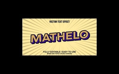 Mathelo Fully Editable Vector 3D Text Effect