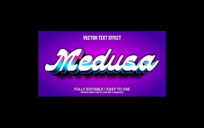 MedusaO Fully Editable Vector 3D Text Effect
