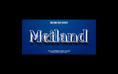 Meiland Fully Editable Vector 3D Text Effect