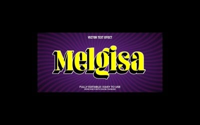 Melgisa Fully Editable Vector 3D Text Effect