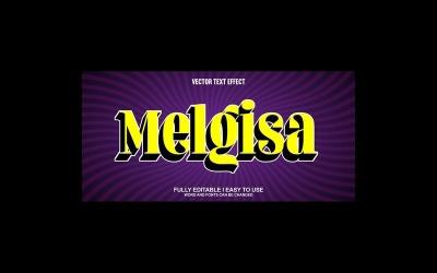 Melgisa helt redigerbar vektor 3D-texteffekt