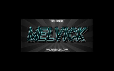 Melvick Fully Editable Vector 3D Text Effect