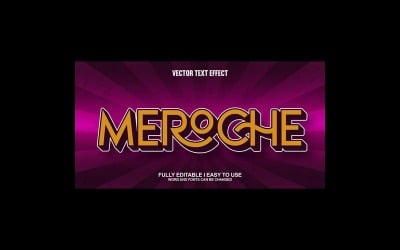 Meroche Fully Editable Vector 3D Text Effect