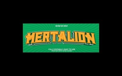 Mertalion Fully Editable Vector 3D Text Effect