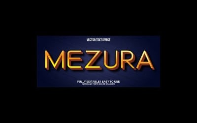 Mezura Fully Editable Vector 3D Text Effect