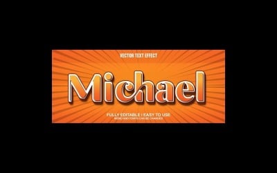 Michael Fully Editable Vector 3D Text Effect