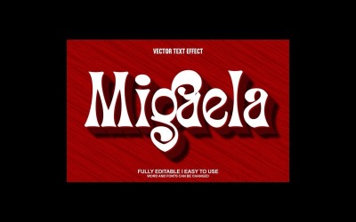 Migaela Fully Editable Vector 3D Text Effect