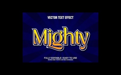 MightyO Fully Editable Vector 3D Text Effect
