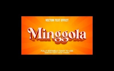 Minggola Fully Editable Vector 3D Text Effect