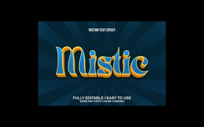 Mistic Fully Editable Vector 3D Text Effect
