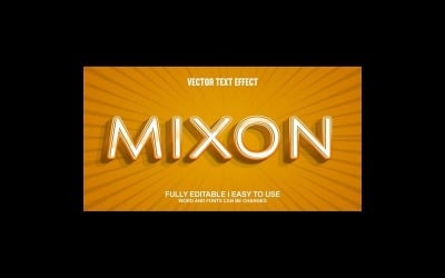 Mixon Fully Editable Vector 3D Text Effect