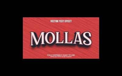 Mollas Fully Editable Vector 3D Text Effect