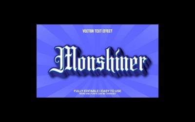 Monshiner Fully Editable Vector 3D Text Effect