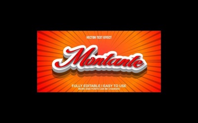 Montante Fully Editable Vector 3D Text Effect