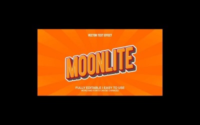 Moonlite helt redigerbar vektor 3D-texteffekt