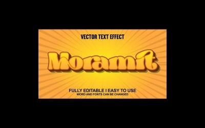 Moramit Fully Editable Vector 3D Text Effect