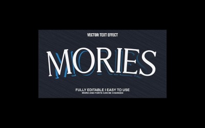 Mories Fully Editable Vector 3D Text Effect