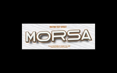Morsa Fully Editable Vector 3D Text Effect