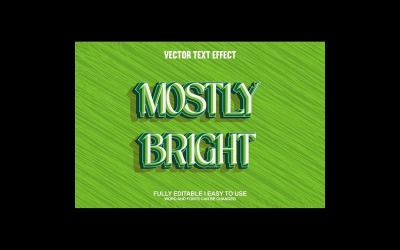 Mostly Bright Fully Editable Vector 3D Text Effect