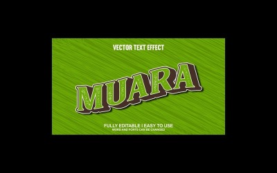 Muara Fully Editable Vector 3D Text Effect