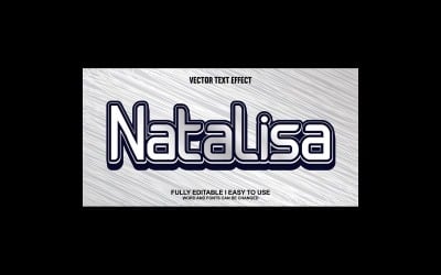 Natalisa Fully Editable Vector 3D Text Effect