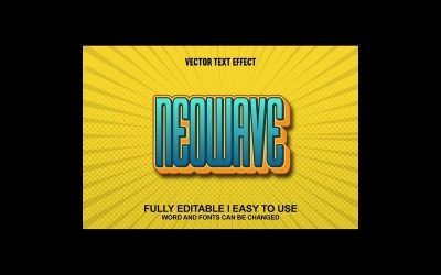 Neowave Fully Editable Vector 3D Text Effect