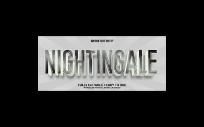 Nightingale Fully Editable Vector 3D Text Effect