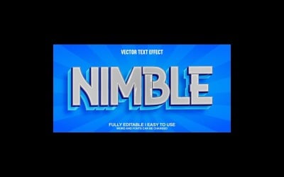 Nimble Fully Editable Vector 3D Text Effect