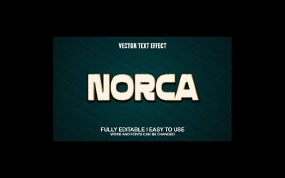 Norca Fully Editable Vector 3D Text Effect