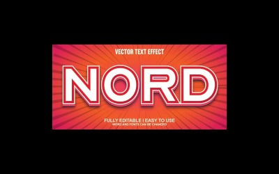 Nord Fully Editable Vector 3D Text Effect