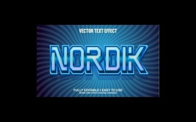 Nordik Fully Editable Vector 3D Text Effect