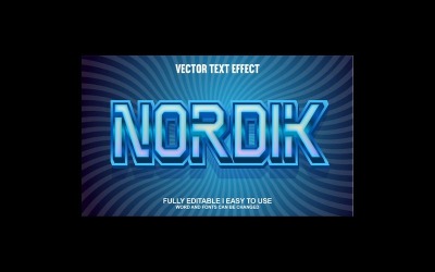 Nordik helt redigerbar vektor 3D-texteffekt