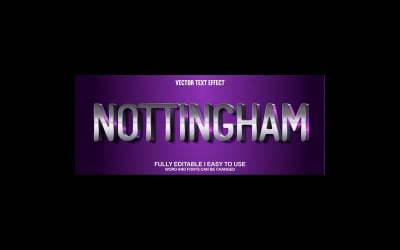 Nottingham Fully Editable Vector 3D Text Effect