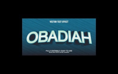 Obadiah Fully Editable Vector 3D Text Effect