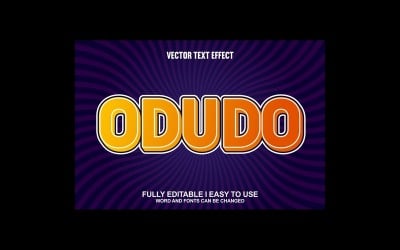 Odudo Fully Editable Vector 3D Text Effect