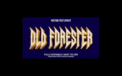 Old Forester Fully Editable Vector 3D Text Effect