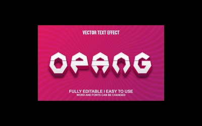 Opang Fully Editable Vector 3D Text Effect