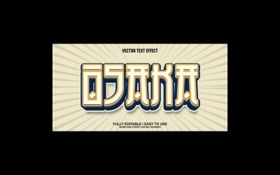 Osaka Fully Editable Vector 3D Text Effect