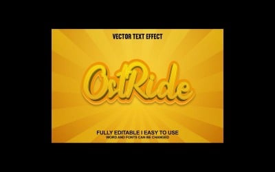 Ostride Fully Editable Vector 3D Text Effect