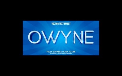 Owyne Fully Editable Vector 3D Text Effect