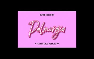 Palmergia Fully Editable Vector 3D Text Effect