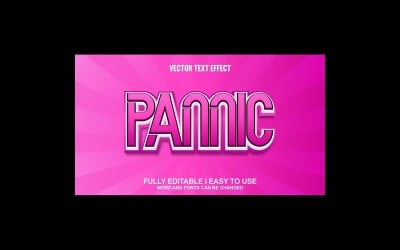 Pannic Fully Editable Vector 3D Text Effect