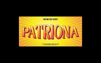 Patriona Fully Editable Vector 3D Text Effect