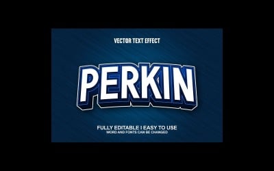Perkin Fully Editable Vector 3D Text Effect