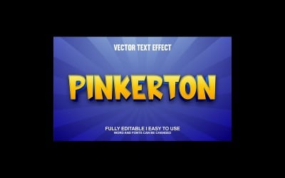 Pinkerton Fully Editable Vector 3D Text Effect