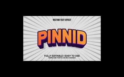 Pinnid Fully Editable Vector 3D Text Effect