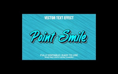 Point Smile Vollständig editierbarer Vektor-3D-Texteffekt