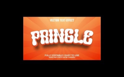 Pringle Fully Editable Vector 3D Text Effect