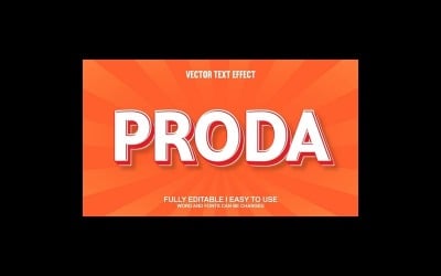 Proda Fully Editable Vector 3D Text Effect
